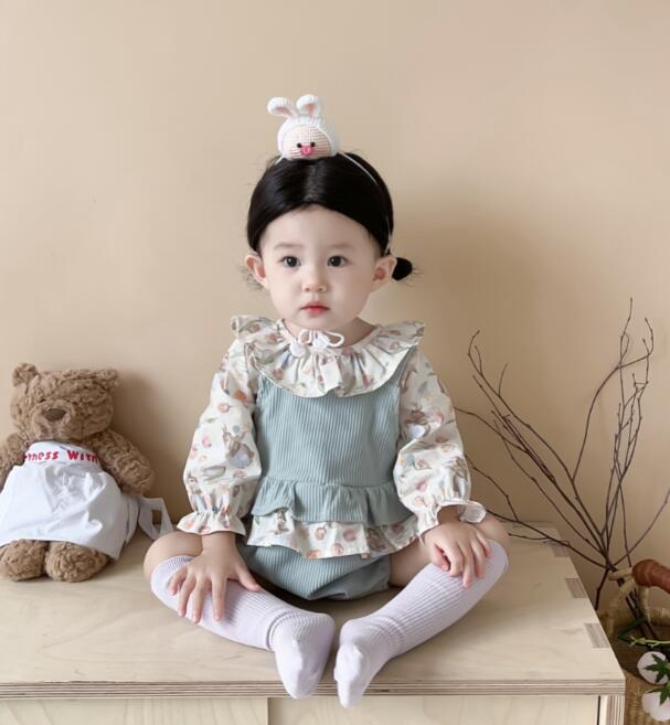 2023★春秋新作★韓国風子供服★トップス+サロペット★66-90CM