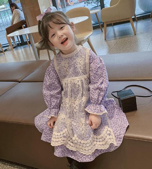 2023★春秋新作★韓国風子供服★レース★エプロン★ワンピース★分けて販売★7-15