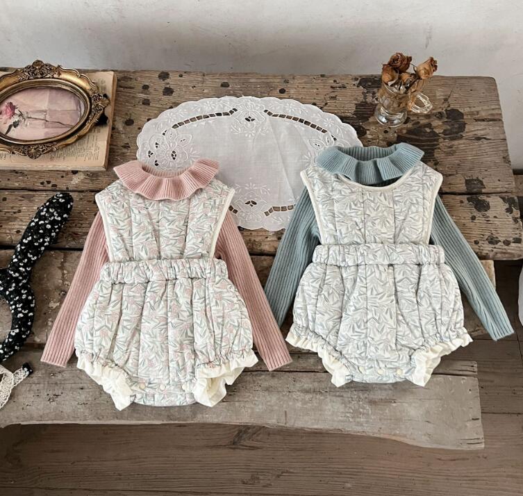 2023秋冬★子供服　セーター+サロペット　セット★73-100cm★2色