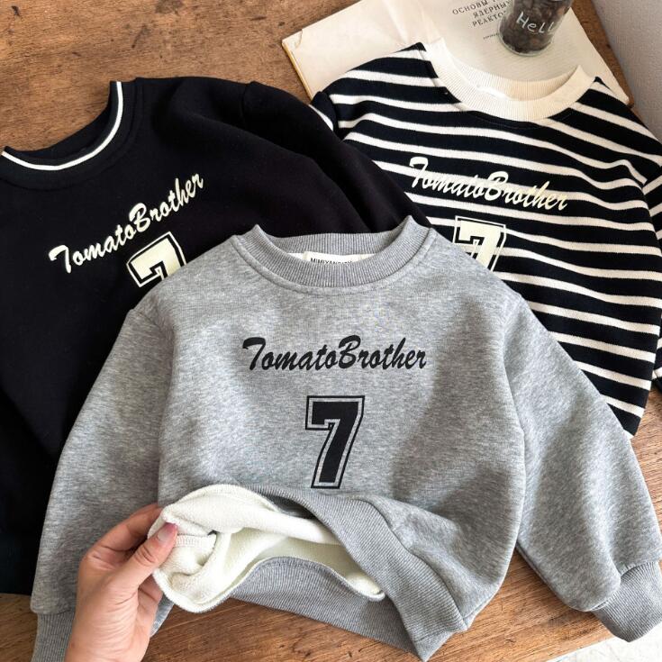 2023秋冬★子供服　裏起毛付きトップス★90-140cm★3色