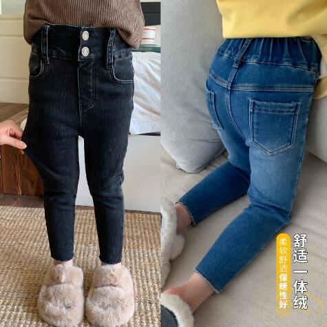 2023秋冬★子供服　裏起毛付き　デニムズボン★90-140cm★2色