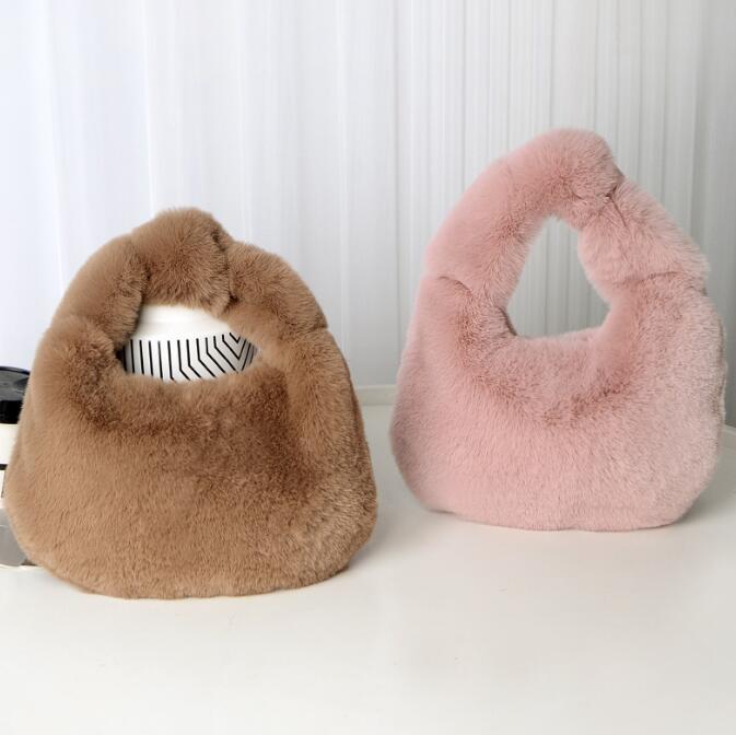 バッグ★レディース★ハンドバッグ★ふわふわ★無地★大容量★8色