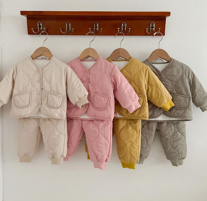 2023★秋冬新作★韓国風ベビー服★トップス+ズボン★厚手★4色66-100CM