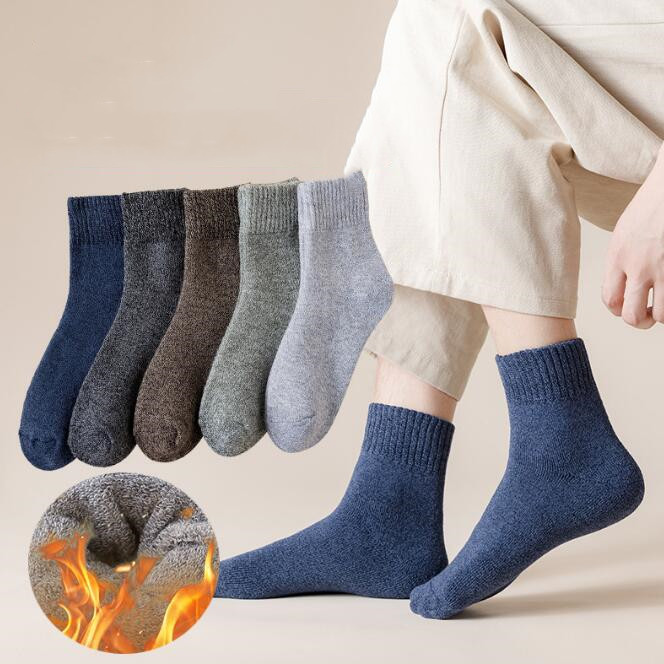 靴下★メンズ★ソックス★大人用★男性用靴下★無地★厚手★暖かい★多色