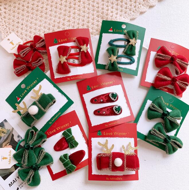 クリスマス★髪飾り★まとめ髪用★ヘアアクセサリー★ヘアゴム★ヘアピン★多色