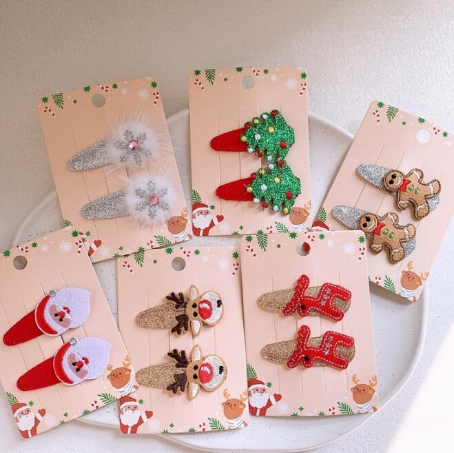 クリスマス★髪飾り★まとめ髪用★ヘアアクセサリー★キッズ★ヘアピン★2枚入り★多色