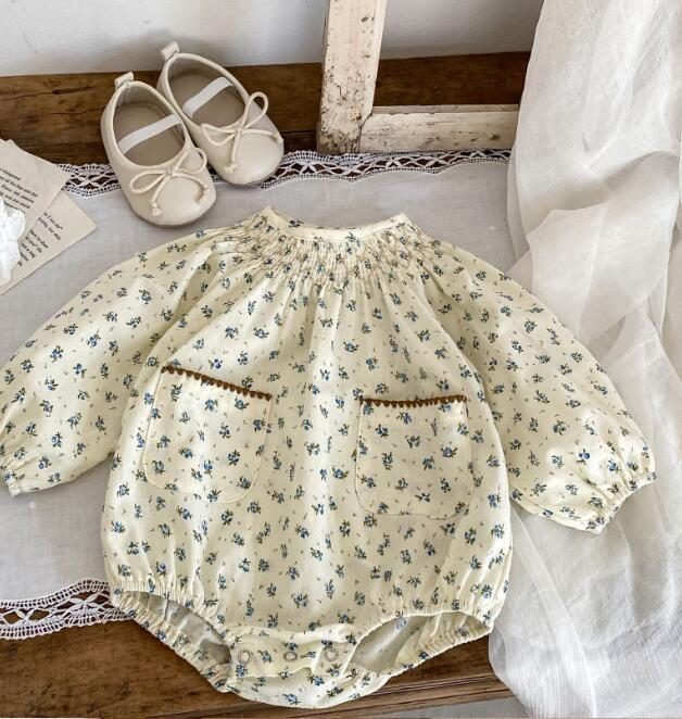 子供服★ロンパース★連体服★韓国風子供服★ベビー★可愛い★花柄★長袖★66-90CM