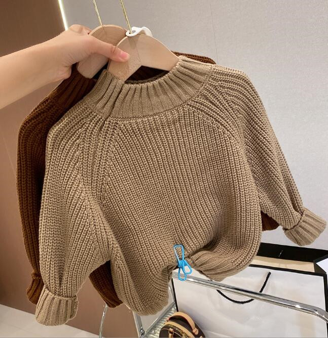 子供服★トップス★ニット★セーター★キッズ★男女兼用★韓国風子供服★無地★4色★90-140CM