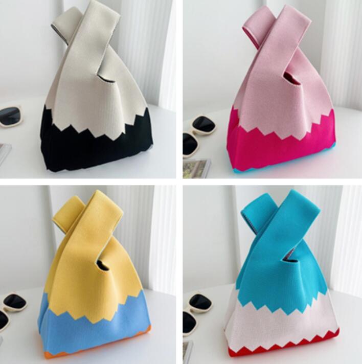 バッグ★レディース★トートバッグ★ハンドバッグ★ニットバッグ★大容量★4色