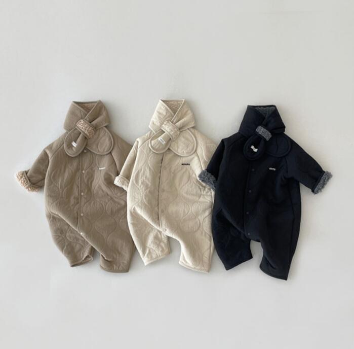 2023★秋冬新作★韓国風ベビー服★ロンパース★厚手★裏起毛★2色66-90CM