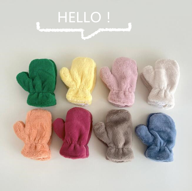 秋冬★手袋★子供用手袋★男女兼用★防寒★キッズ★暖かい★無地★11色
