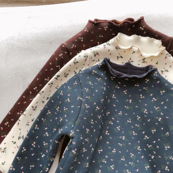 子供服★トップス★カシュクール★Tシャツ★韓国風子供服★キッズ★花柄★3色★80-130CM