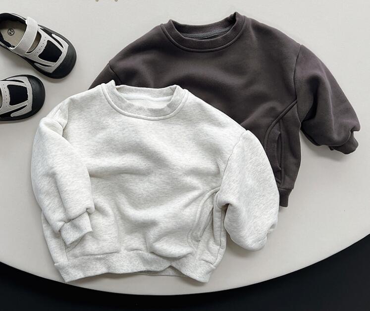 2023秋冬★子供服　裏起毛付きトップス★80-130cm★2色