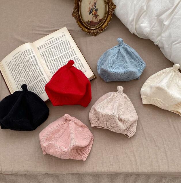 子供用★帽子★ベビー★ベレー帽★韓国風★ニット帽子★無地★6色