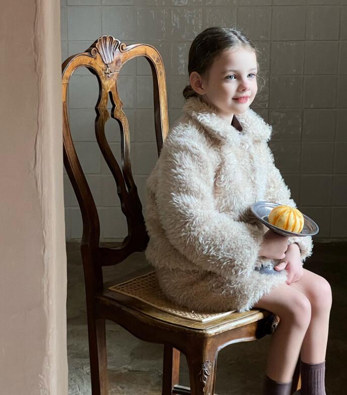 2023冬C★子供服　コート+スカート　セット　厚手★100-150cm★