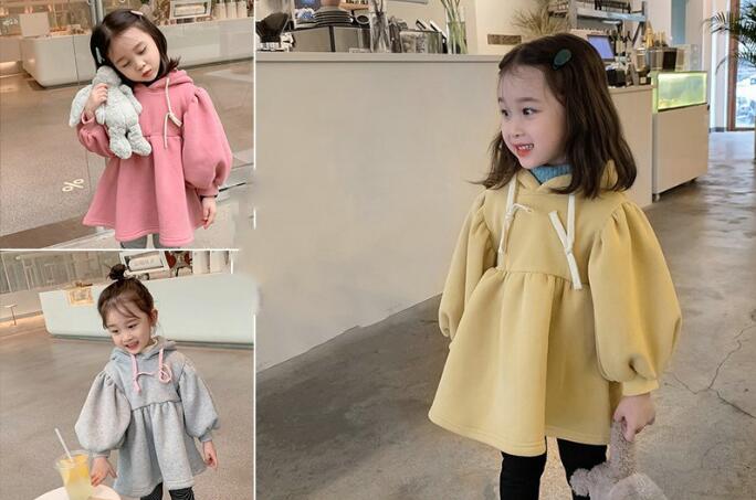秋冬新品★子供服★厚手★ワンピース★チュニック★裏起毛★韓国風子供服★キッズ女の子★3色7-15#