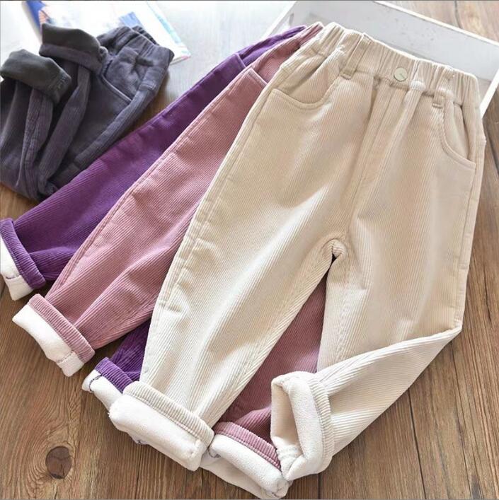 2023★秋冬新作★韓国風子供服★ズボン★裏起毛★厚手★3色110-160CM