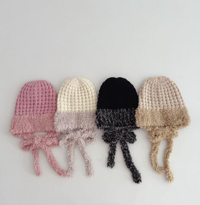 子供用★帽子★キッズ★男女兼用★暖かい★防寒★耳カバー★ニット帽子★可愛い★4色