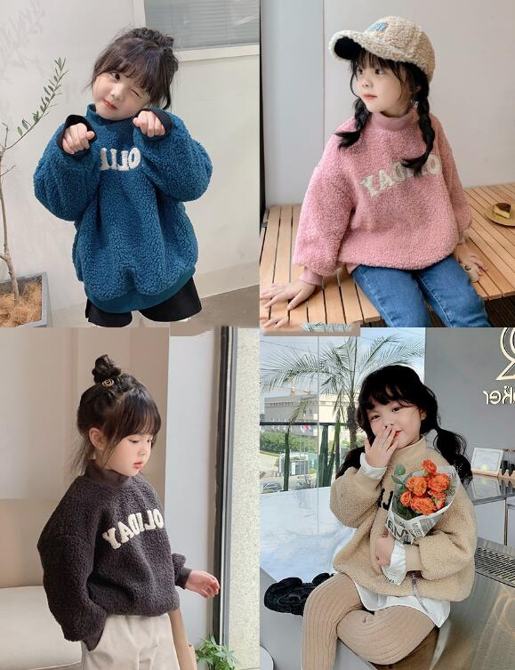 2023秋冬新品★子供服　裏起毛付きトップス★タグ7-15★4色