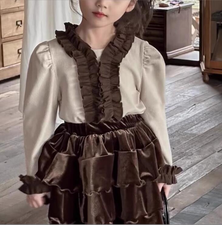 2023★秋冬新作★韓国風子供服★トップス+スカート★セットアップ★5-13