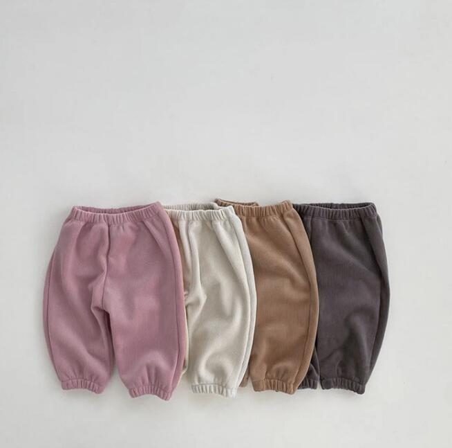 2023★秋冬新作★韓国風ベビー服★ズボン★裏起毛★4色73-100CM