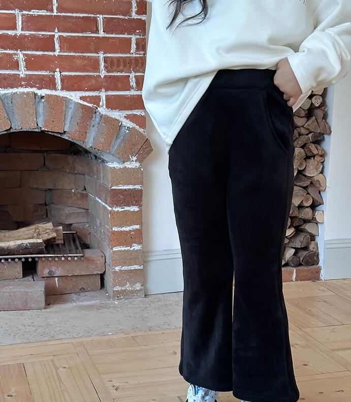 2023★秋冬新作★韓国風子供服★ズボン★裏起毛★90-150CM