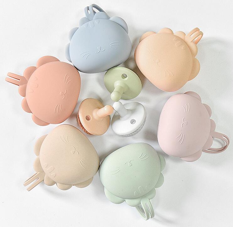 ★食品用シリコン　可愛いおしゃぶり収納★5色