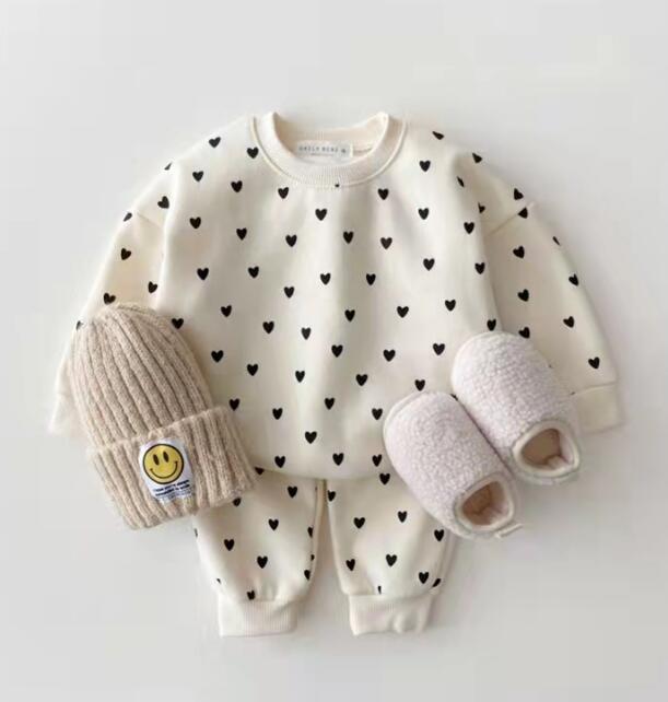 2024★秋冬新作★韓国風子供服★トップス+ズボン2セット★裏起毛★2色73-120CM