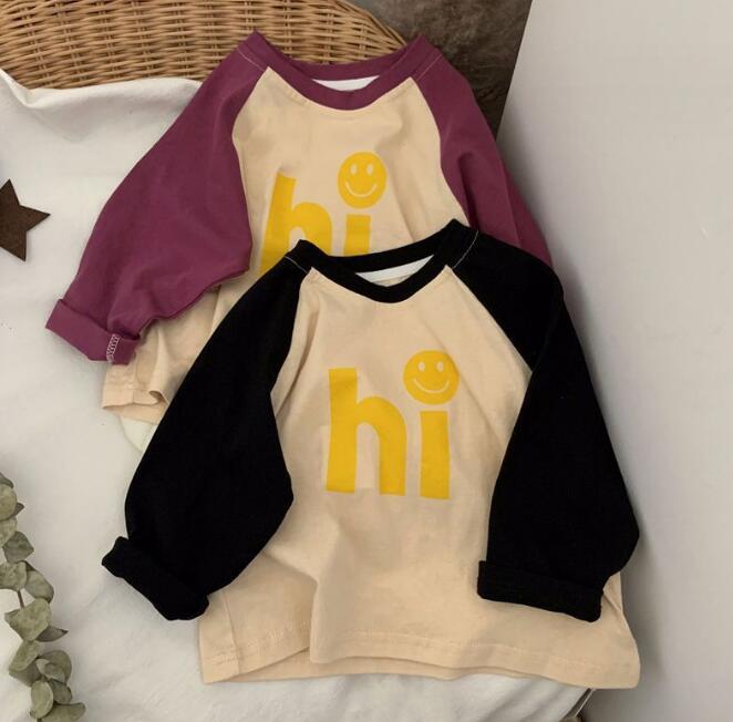 子供服★トップス★Tシャツ★キッズ★男女兼用★韓国風子供服★長袖★2色★80-150CM