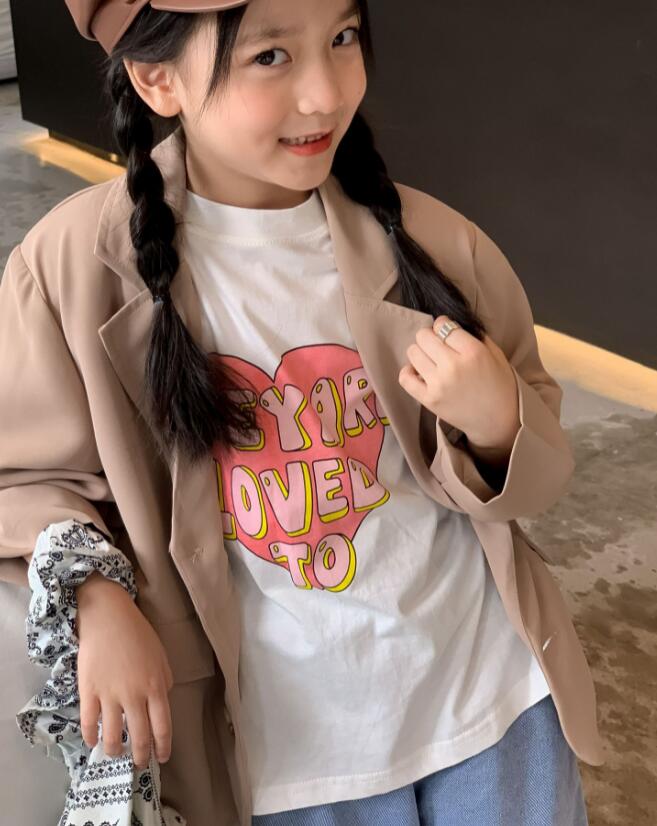 2024★春秋新作★韓国風子供服★Tシャツ★4色100-160CM