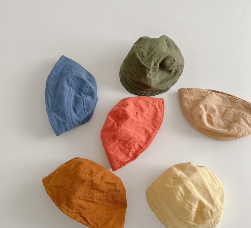 子供用★帽子★バケットハット★ベビー★男女兼用★無地★韓国風★6色