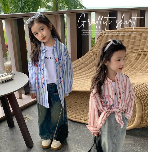 2024年新品★子供服 　シャツ★90-140cm★2色