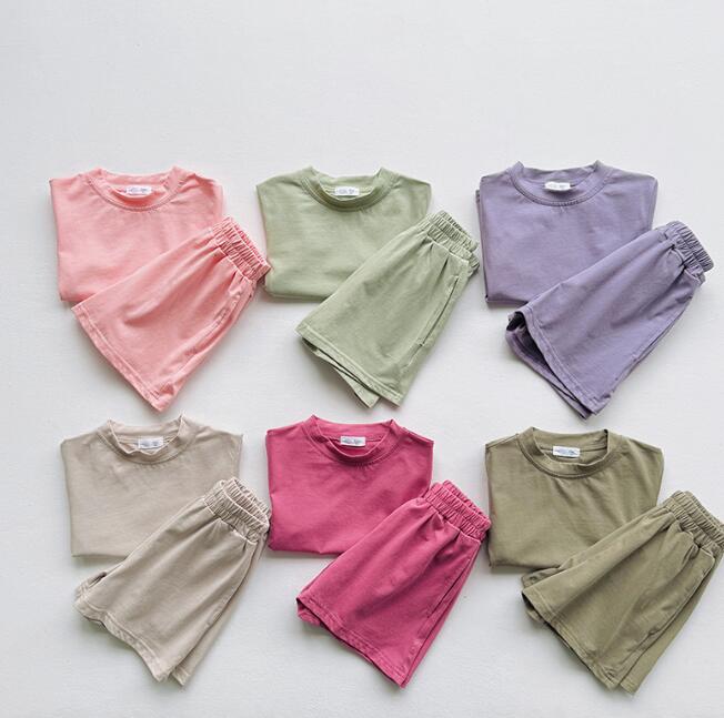 子供服★セットアップ★トップス+パンツ★韓国風子供服★男女兼用★無地★6色★90-150CM