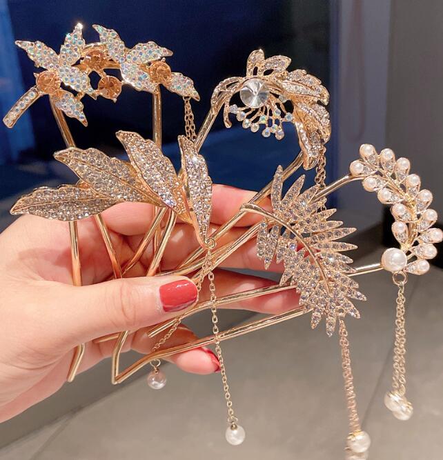 レディース★簪★髪飾り★まとめ髪用★ヘアアクセサリー★かんざし★4色