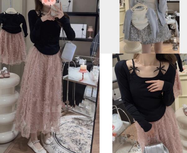 2024年★子供服&親子服　重ね着トップス&スカート分けて販売★90-140cm★