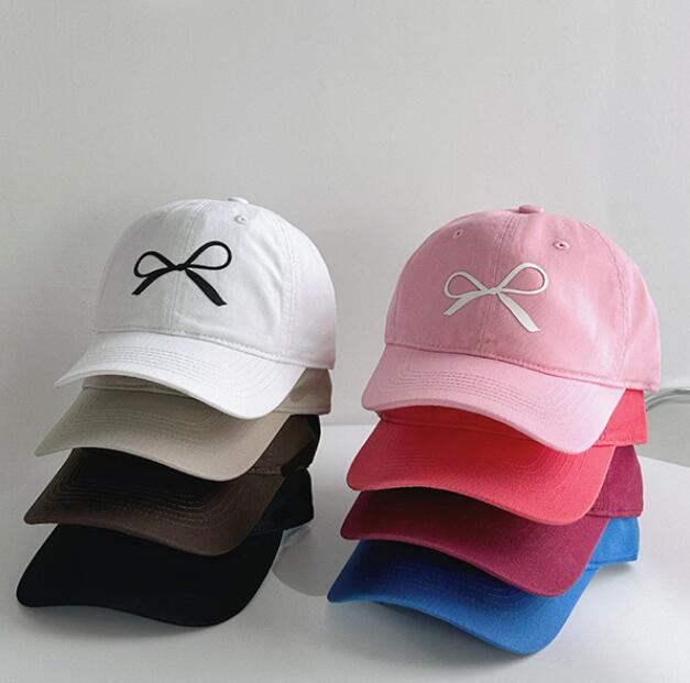 「2024」大人用★帽子★キャップ★レディース★蝶結び★韓国風★日焼け防止★野球帽★8色