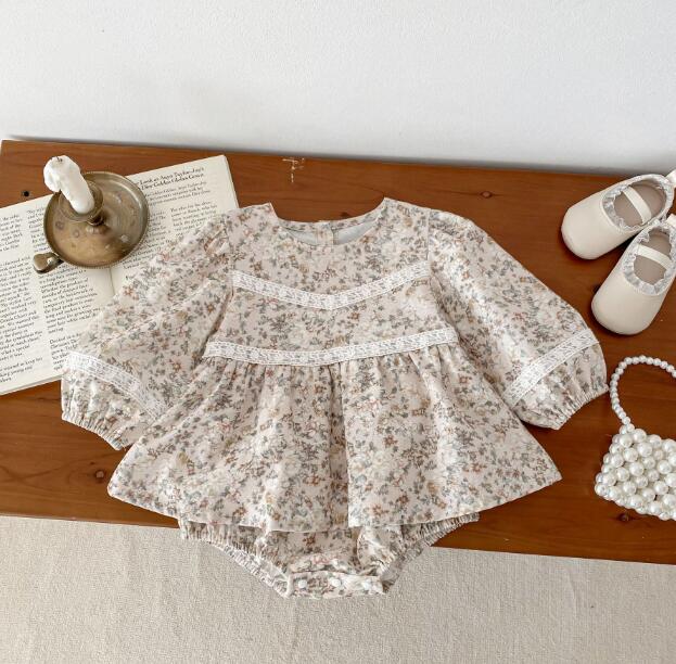 「2024」子供服★ロンパース★連体服★花柄★可愛い★66-100CM