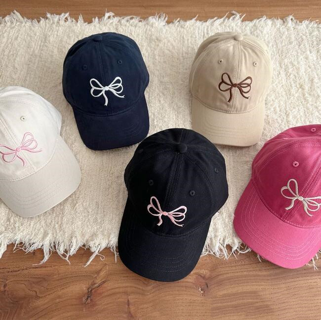 「2024」子供用★帽子★キャップ★キッズ★日焼け防止★野球帽★蝶結び★5色