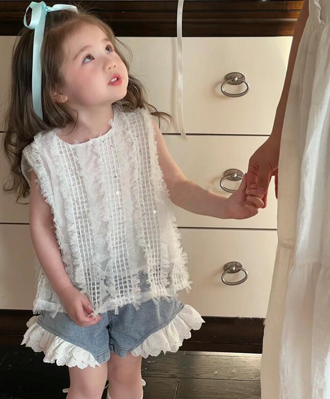 2024夏新品★子供服 　トップス&デニムズボン分けて販売★80-130cm★