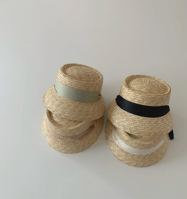 2024★キッズ帽子★草編み帽子★4色