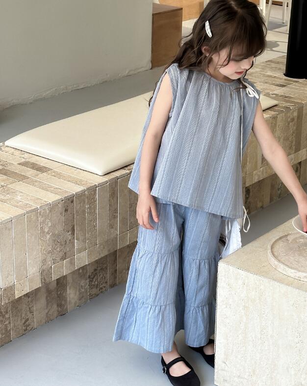 2024夏新品★子供服 　トップス+ズボン　セット★90-150cm★