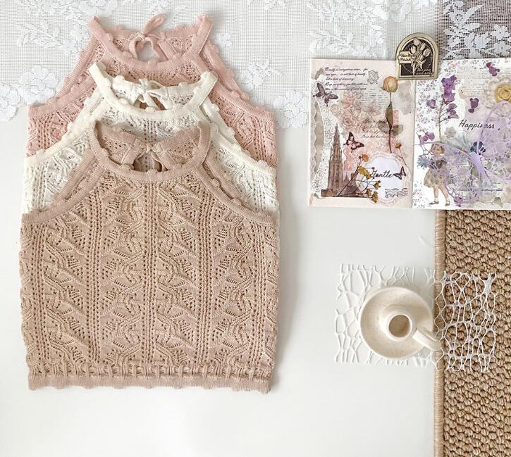 2024夏新作Cu★子供服　ニットベスト★73-110cm★3色