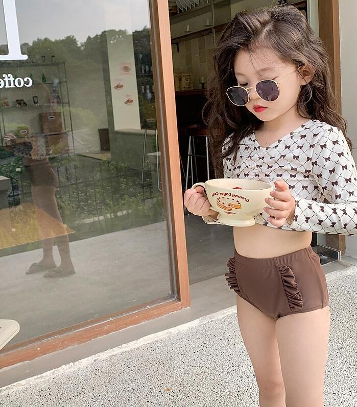 2024★夏新作★韓国風子供服★トップス+ズボン+帽子★水着★90-140CM