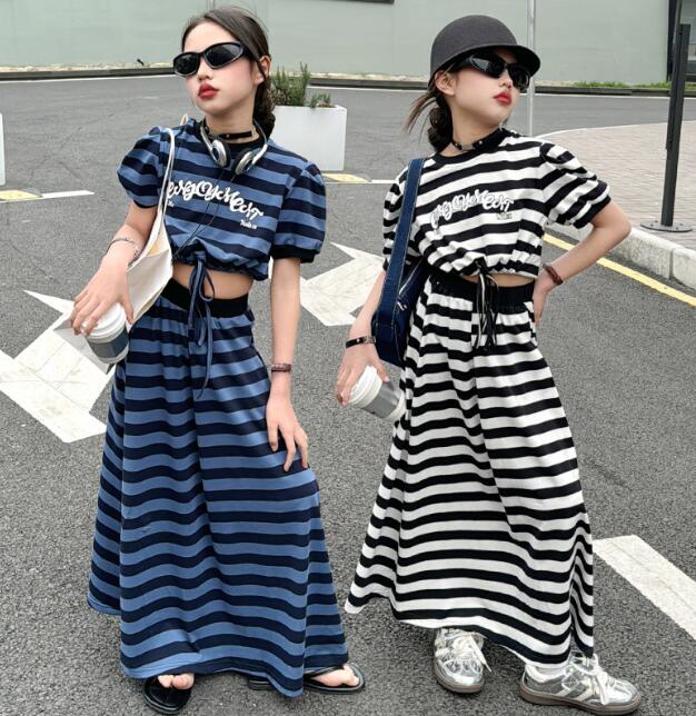 2024新品★子供服★トップス+スカート　セット★120-170cm★2色