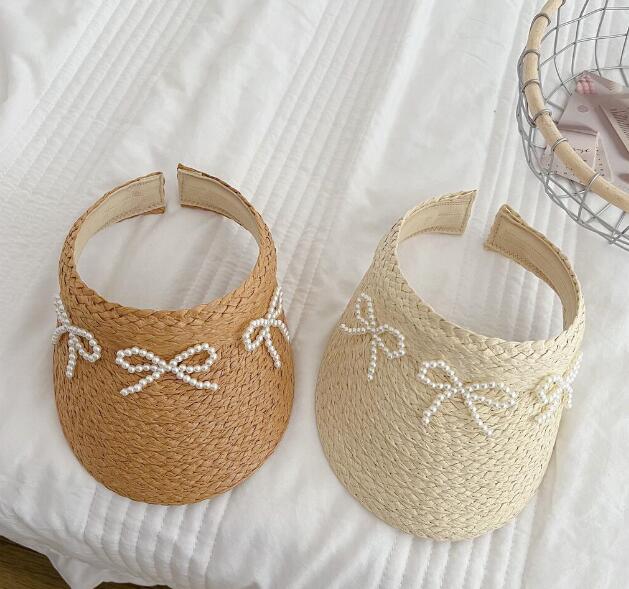 「2024」子供用★帽子★麦わら帽子★キッズ★ハット★可愛い★蝶結び★2色