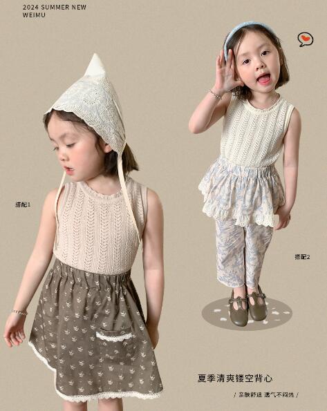 2024夏新品★子供服　トップス★80-140cm★2色