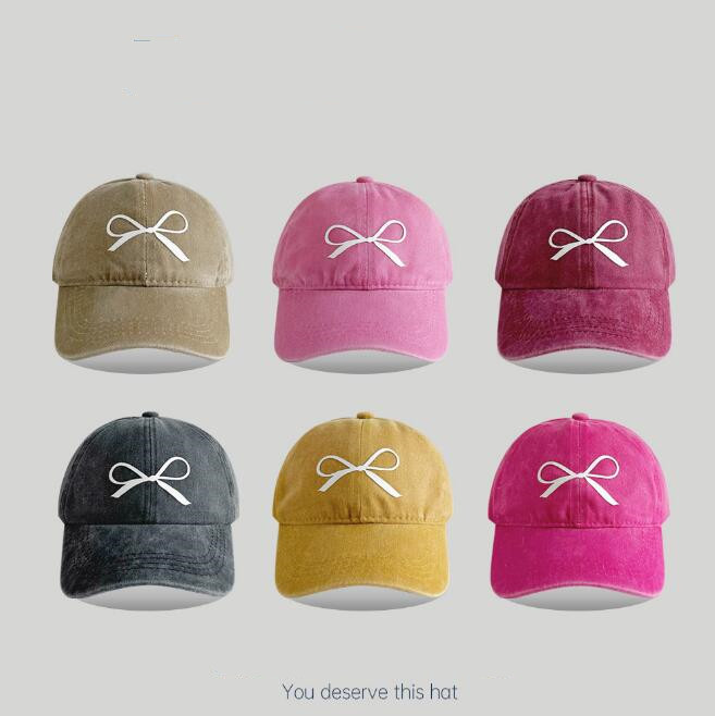 「2024」子供用/大人用★帽子★キッズ★男女兼用★キャップ★親子★蝶結び★野球帽★6色