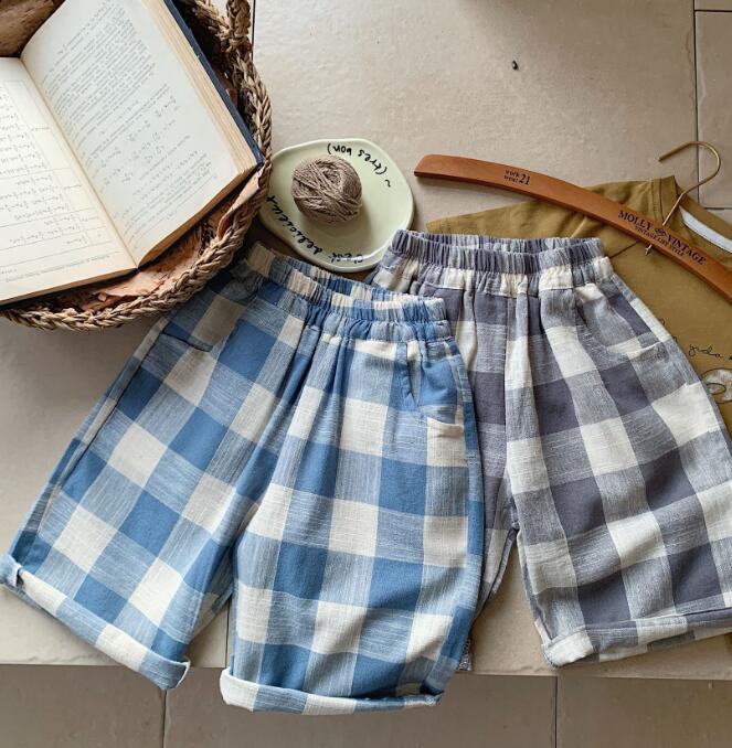 「2024」子供服★ハーフパンツ★ボトムス★韓国風子供服★キッズ★2色★チェック柄★90-140CM