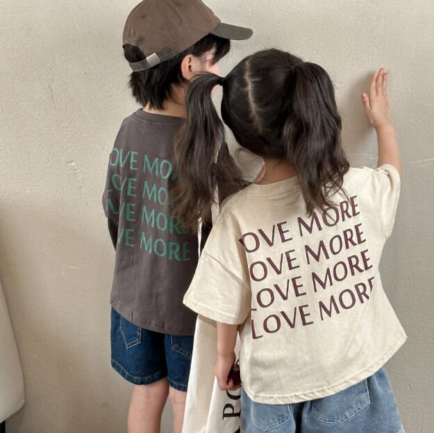 「2024」子供服★トップス★Tシャツ★半袖★キッズ★男女兼用★韓国風子供服★2色★80-150CM
