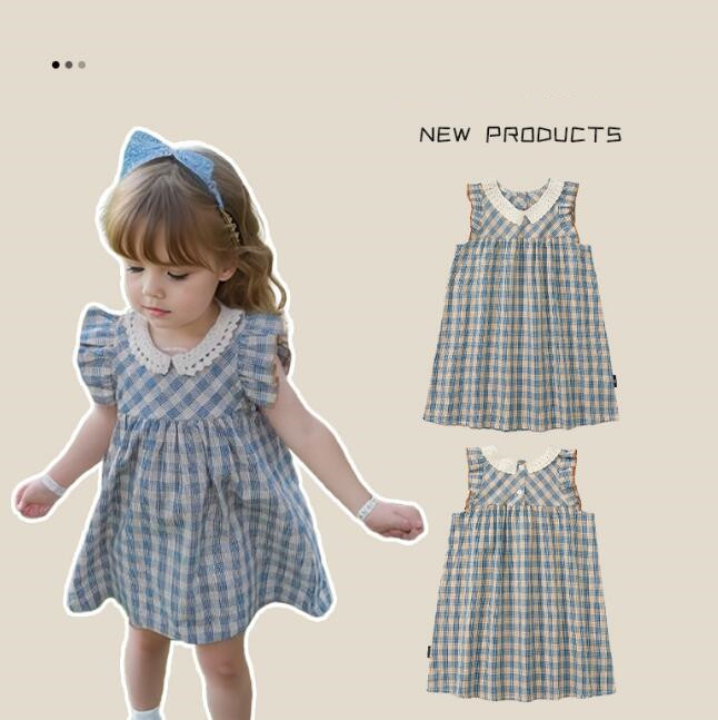 「2024」子供服★ワンピース★袖なし★韓国風子供服★キッズ女の子★90-140CM